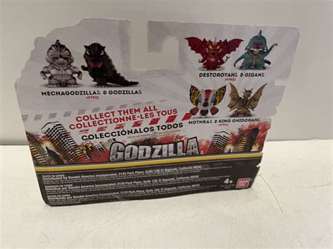 2018 Godzilla Chibi King Ghidorah And Mothra Mini Figurea 2 Pack Bandai