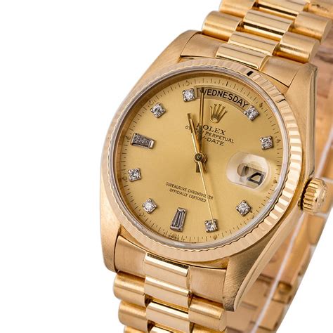 Buy Used Rolex President 18038 Bobs Watches Sku 127553