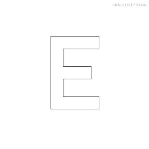 Stencil Letters E Printable Free E Stencils Stencil Letters Org