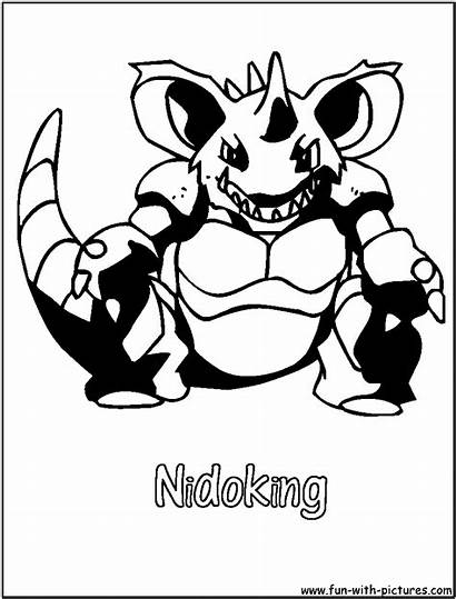 Coloring Pages Nidoking Pokemon Poison Nidoqueen Colouring