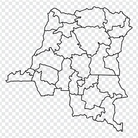 Carte Blanche République Démocratique Du Congo Carte Des Provinces Du