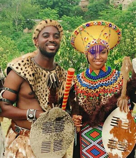 Clipkulture Lovely Couple In Zulu Traditional Wedding Attire