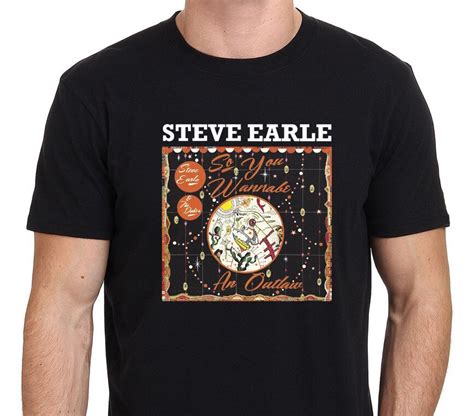 Steve Earle And The Dukes Tour 2017 Mens Black T Shirt In T Shirts From