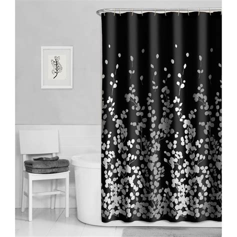 Silver Shower Curtain Black Shower Curtains Black Curtains Shower Curtain Hooks Fabric