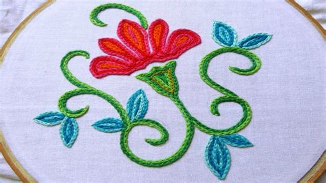Hand Embroidery Kashmirikashida Embroidery With Chain Stitch Hand