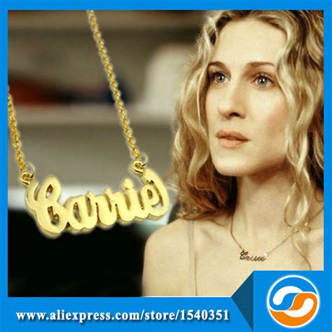 2015 Newest Custom Carrie Name Necklaces Nameplate Pendant Letters