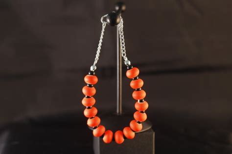 Fluro Orange Candy Beaded Bracelet By Accessorises On Etsy