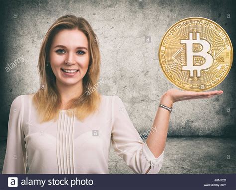 Bitcoin Cryptocurrency Stock Photos Woman