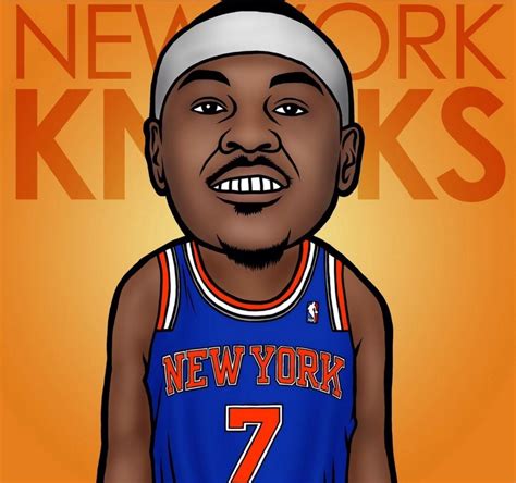 Cartoon Basketball Player Carmelo Anthony