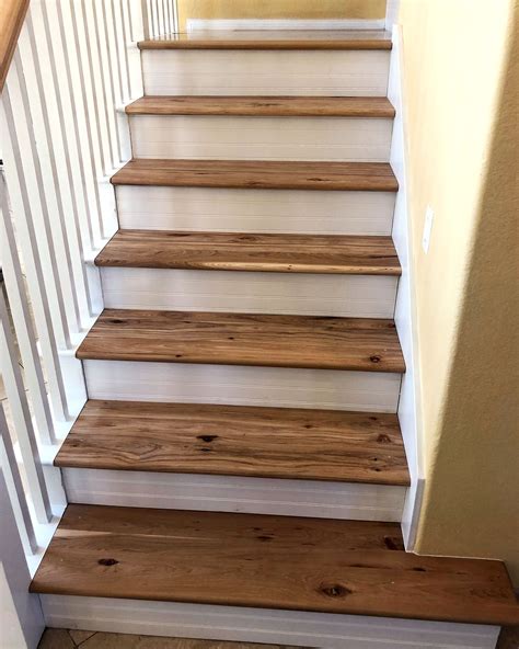 Character Hickory Stair Tread Wood Stair Treads Stairs Stair Treads