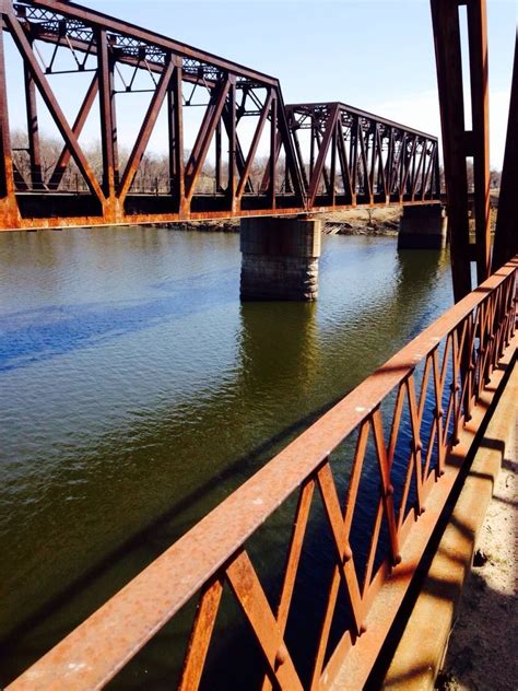 Rail Bridge Over The Arkansas River Historic Ft Gibson Over The