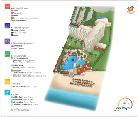 Resort Map Park Royal Beach Ixtapa Mexico
