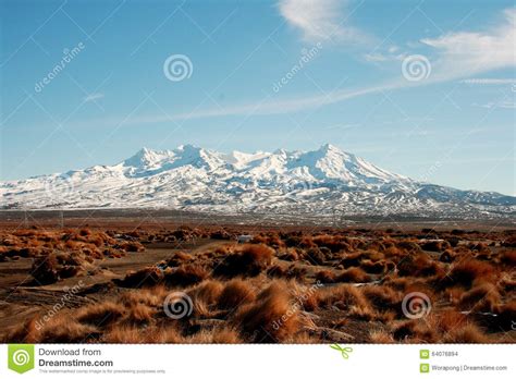 Beautiful Landscape Mountain New Zealand Stock Photo