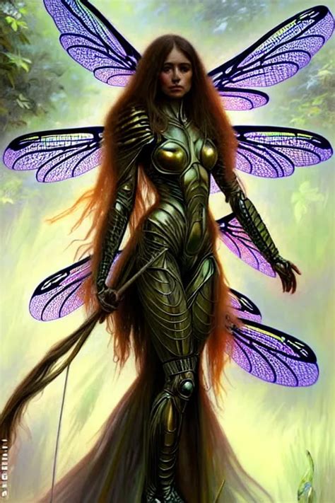 Photo Of A Humanoid Dragonfly Hybrid Were A Heroic Stable Diffusion
