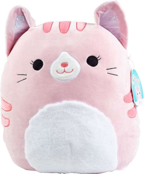 Squishmallows 16 Laura The Pink Cat Pink Cat With Furry Tummy Belly