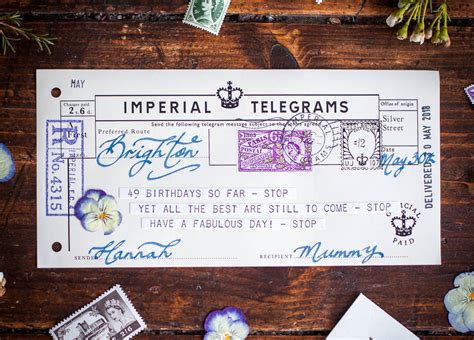 Последние твиты от telegram messenger (@telegram). Old Fashioned Birthday Telegram By Imperial Telegrams ...