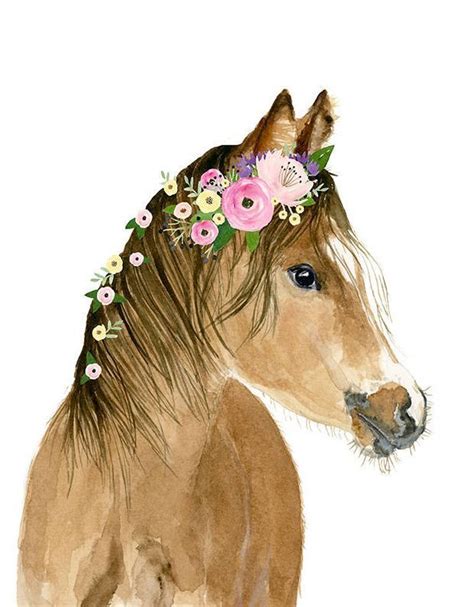 Foal Horse Nursery Art Print Farm Animal Nursery Decor Kids In 2020