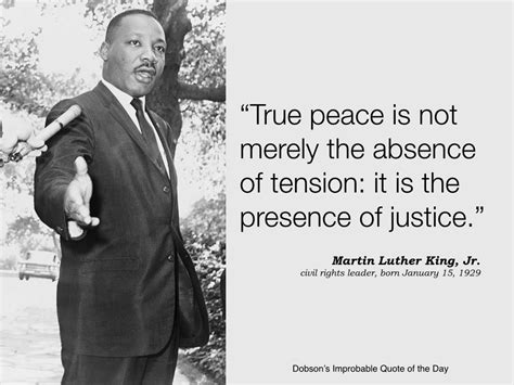 True Peace Is Not Merely The Absence Of Tension It Is The Presence Of