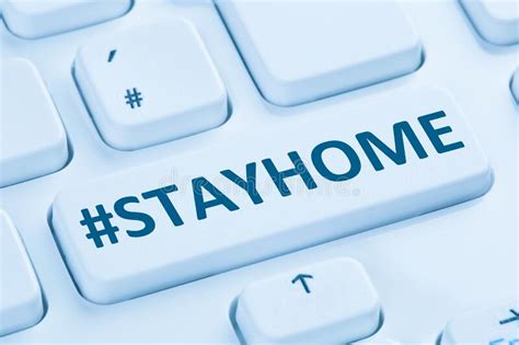 Stay Home Hashtag Stayhome Coronavirus Corona Virus Infection Computer