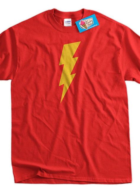 Funny Geek Super Hero Nerd T Shirt Lightning Bolt Tee