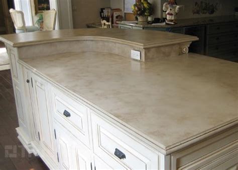 • a lighter colored countertop paired with light colored floor tile can yield a very welcoming, comfortable feel while a cream or light beige countertop can create an airy, beachy atmosphere. concrete countertop light color | Kitchen remodel ...