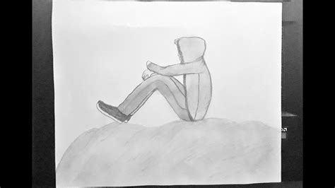 Alone Boy Pencil Sketch How To Draw A Sad Boy In Easy Way Youtube