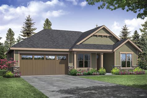 House Plans Single Story Ranch One Story Ranch House Plan With Split