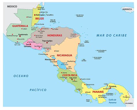Detailed Clear Large Political Map Of Central America Ezilon Maps