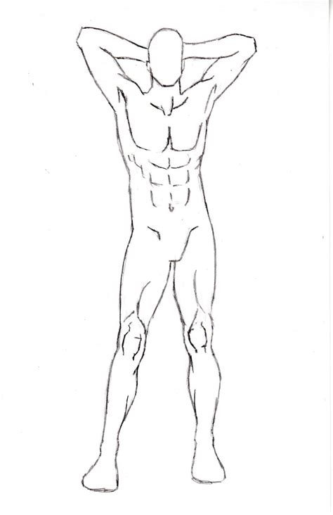Outline Anime Body Base Male - musingsofthemiddleschoolminds