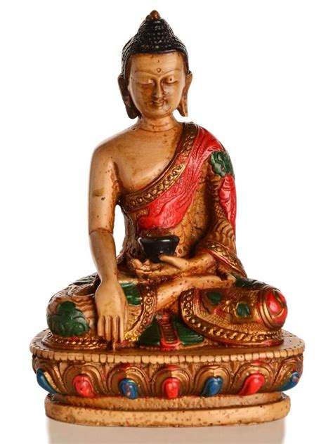 Akshobhya Shakyamuni 135 Cm Buddha Statue Resin Bemalt