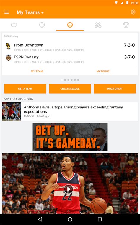 Espn's fantasy app is the #1 app for fantasy football lovers alongside other sports. ESPN Fantasy Sports - Android Apps on Google Play
