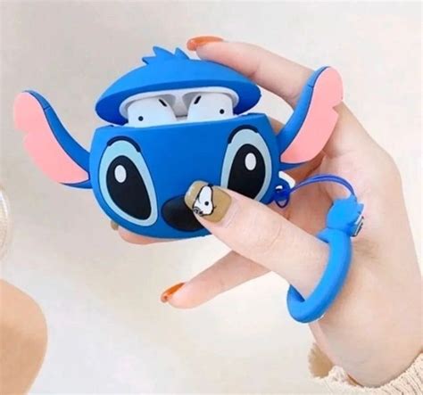 Cute Stitch Airpod Pro Case Only Cool Angel Cartoon Airpod Etsy