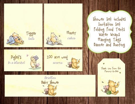 Free Winnie The Pooh Baby Shower Printables Printable Templates