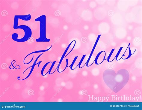 51st Birthday Card Wishes Stock Illustration Illustration Of Happy