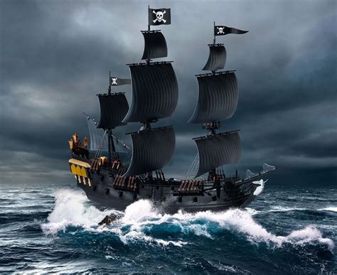 Revell 05499 Black Pearl Pirate Ship Kit 1150
