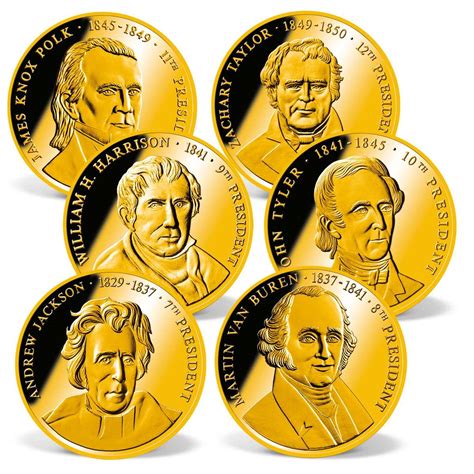 The Complete Presidents Of The United States Coin Set Gold Layered