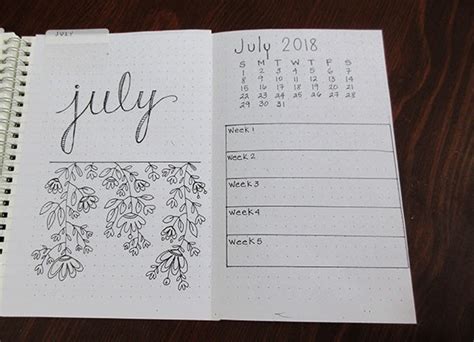 Monthly Setup July Bullet Journal Best Personal Planner