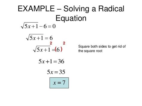 77 Solving Radical Equations