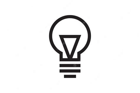 Premium Vector Electric Light Bulb Icon Electricity Lamp Symbol