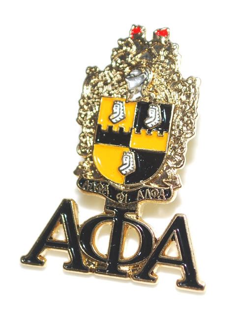 Alpha Phi Alpha 3d Color Shield W Letters Pins Sale 895 Greek Gear