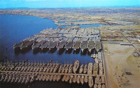 Mothballed Ships Of The United States Navy In The Late 1940s San Diego