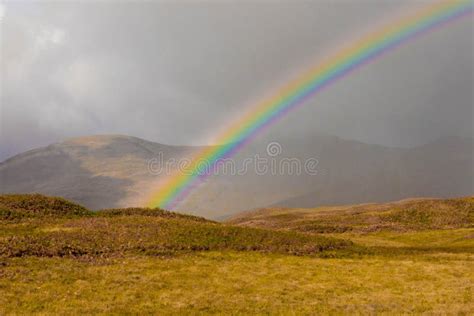 Rainbow In Scottish Highlands Stock Photo Image Of Cloud Isle 110130934