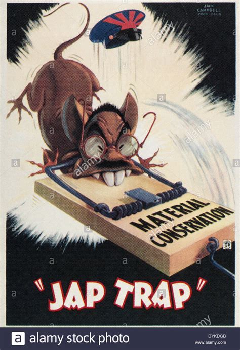 World War Two Poster A Racial Caricature Of General Hideki Tojo Of