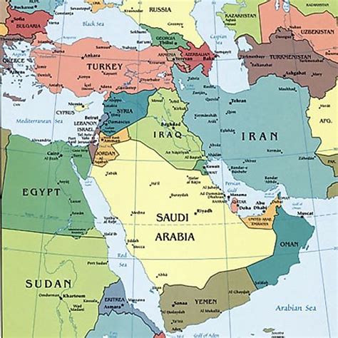 Map Of Middle East And Capitals Washington Map State