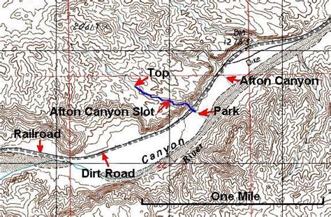 Afton Canyon Slot Hike Map