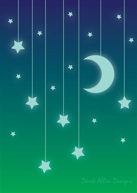 Moon And Stars Design I Made Using Illustrator Sun Moon Stars Stars And Moon Star Designs