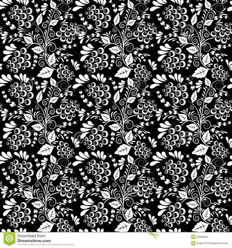 Seamless Monochrome Floral Pattern Stock Photos Image 30588553
