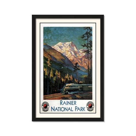 Rainer National Park Wpa National Parks Poster 11x17 Etsy Wall Art