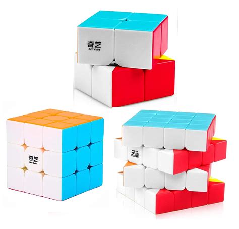 D Eternal Cube Combo Of Qiyi Qidi S 2x2 Warrior W 3x3 And Qiyuan S 4x4