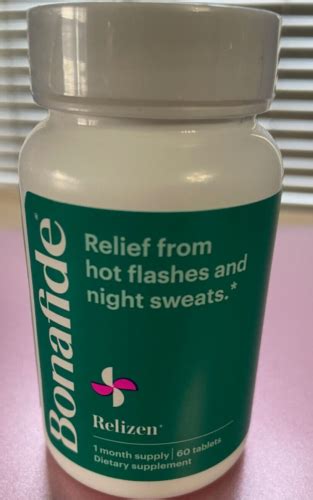 Bonafide Relizen Relief For Hot Flashes Night Sweats 1 Mo Supply 624